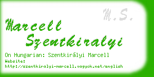 marcell szentkiralyi business card